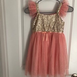 Popatu Peach & Gold Dress size 6